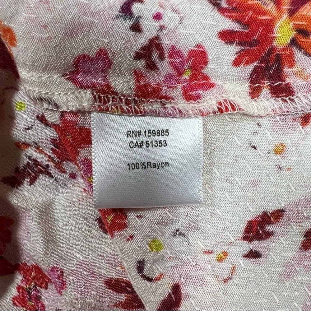 Bobi Black | Floral Ruffle Surplice Mini Dress | S - Picture 9 of 11